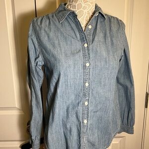 Jcrew denim button shirt  size 0